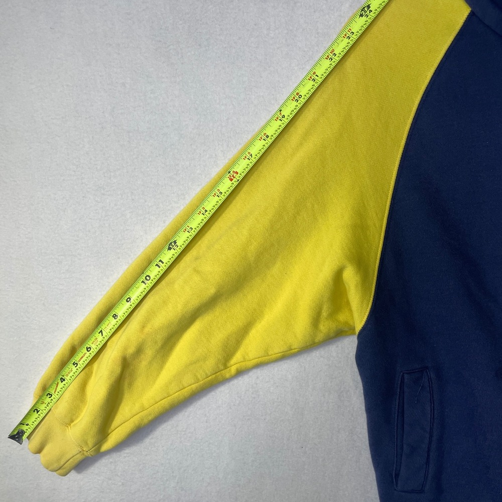 Vintage Charter Club Jane Justin Navy Yellow Colorblock Jacket Mens Medium - Picture 8 of 10
